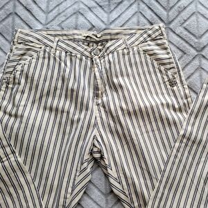 Maison Scotch Striped Navy and Off-White Pants